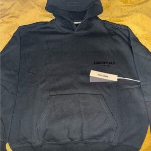 Essentials Black Hoodie for Men